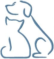 Cat And Dog Outline