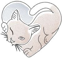 Cat Your Heart Free Embroidery Design