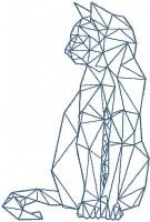 Geometric Cat Free Embroidery Design