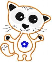 Cat Applique Free Embroidery Design 9