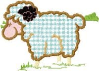 Lamb Applique 2 Free Embroidery Design