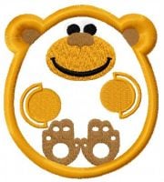 Monkey Applique Free Embroidery Design