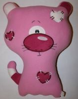 Pillow Kitty Applique And Machine Embroidery