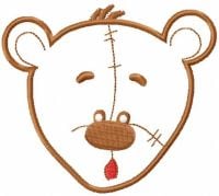 Teddy Bear Applique Free Embroidery Design