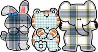 Three Best Friends Applique Free Embroidery Design