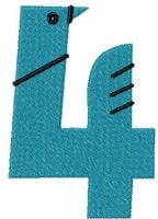 Child Number Four Free Embroidery Design