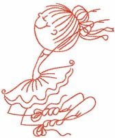 Ballet Dancer Free Embroidery Design