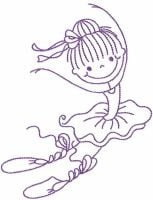 Beautiful Ballerina Free Embroidery Design