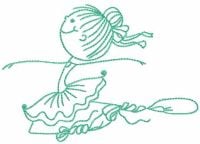 Young Ballerina Free Embroidery Design 14