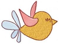 Cute Orange Bird Free Free Embroidery Design