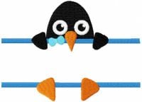 Cute Penguin Split Monogram