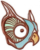 Rainbow Owl Free Embroidery Design