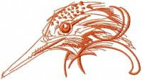Woodpeckers Head Free Embroidery Design