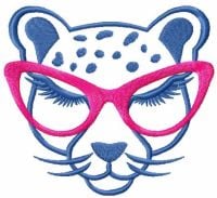 Cheetah Glasses Free Embroidery Design