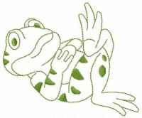 Frog Vacation Free Embroidery Design
