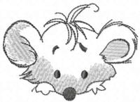 Grey Mouse Muzzle Free Embroidery Design