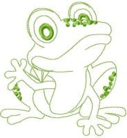 Small Funny Frog Free Embroidery Design