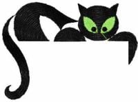 Black Cat Free Embroidery Design 11