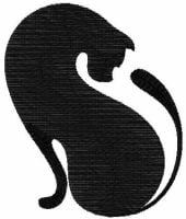 Black Cat Free Embroidery Design 9