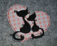 Cats Love Free Machine Embroidery Design
