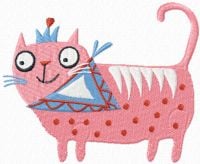 King Cat Free Machine Embroidery Design