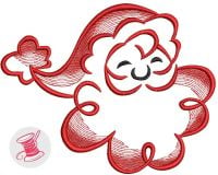 Smiling Sanra Claus Free Embroidery Design