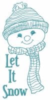 Snowman Knitted Scarf Let It Snow
