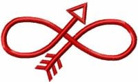 Infinity Arrow Free Embroidery Design