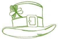 St Patricks Day Hat Free Embroidery Design