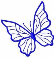 Blue Butterfly Free Embroidery Design