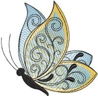 Blue Yellow Butterfly