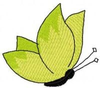 Green Butterfly Free Embroidery Design