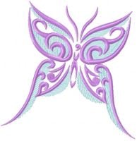 Violet Butterfly Free Embroidery Design