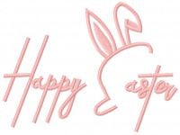 Easter Bunny Ears Free Embroidery Design
