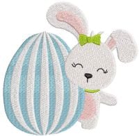 Easter Bunny Egg Free Embroidery Design1