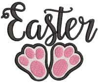 Easter Bunny Paws Free Embroidery Design
