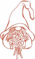 Dwarf Flowers Redwork