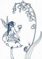 Fairy And Flower Free Machine Embroidery Design