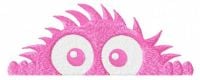 Hiding Pink Monster Free Machine Embroidery Design