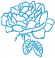 Blue Rose Free Embroidery Design