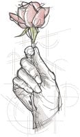 Rose Hand Free Embroidery Design