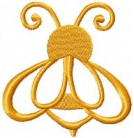 Golden Bee Free Embroidery Design