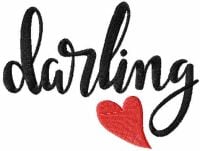 Darling Free Embroidery Design