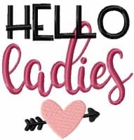 Hello Ladies Free Embroidery Design