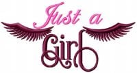 Just Girl Free Embroidery Design