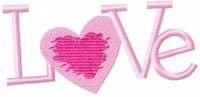 Pink Love Free Machine Embroidery Design 6