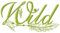 Wild Free Embroidery Design