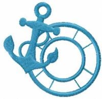Anchor And Lifebuoy Free Embroidery Design