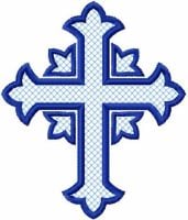 Blue Cross Free Embroidery Design 1