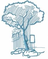 City Landscape Free Machine Embroidery Design